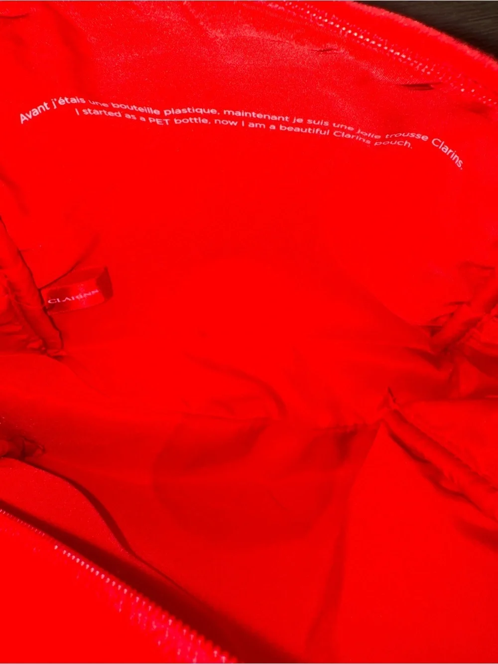 Clarins velvet makeup travel bag
